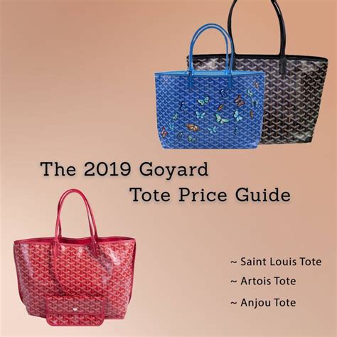 goyard tote bag cost|goyard bag price list.